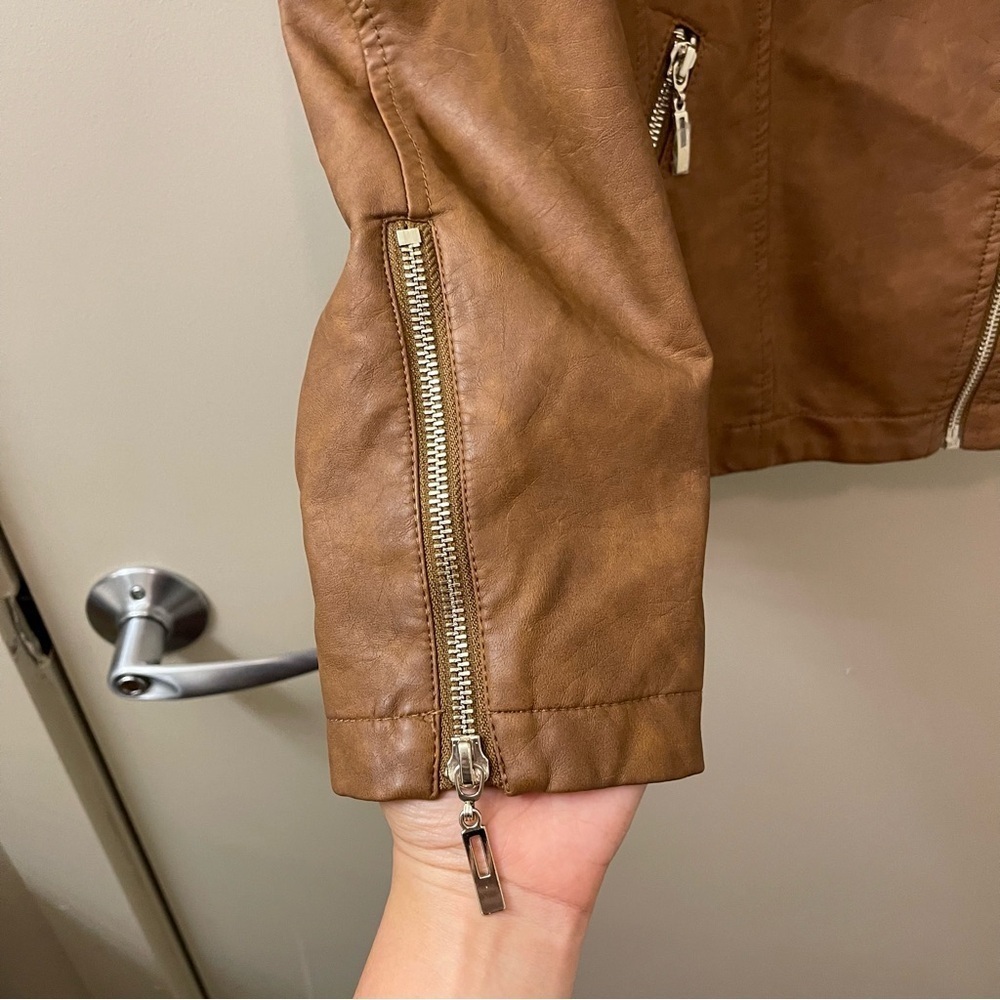 Chico’s Faux-Leather Jacquard Moto Jacket bohemian western rodeo size small - Picture 10 of 13
